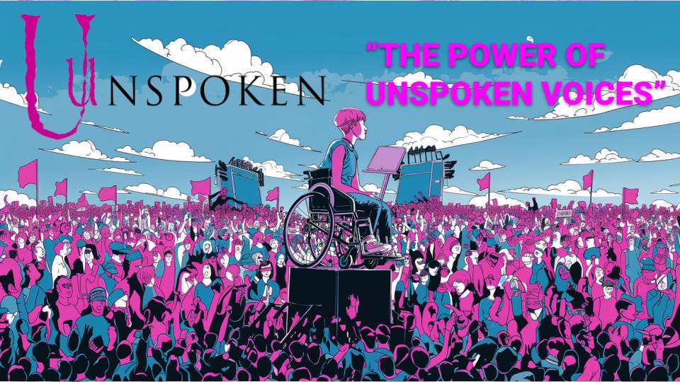Promotional poster for our upcoming documentary, "The Power of Unspoken Voices"